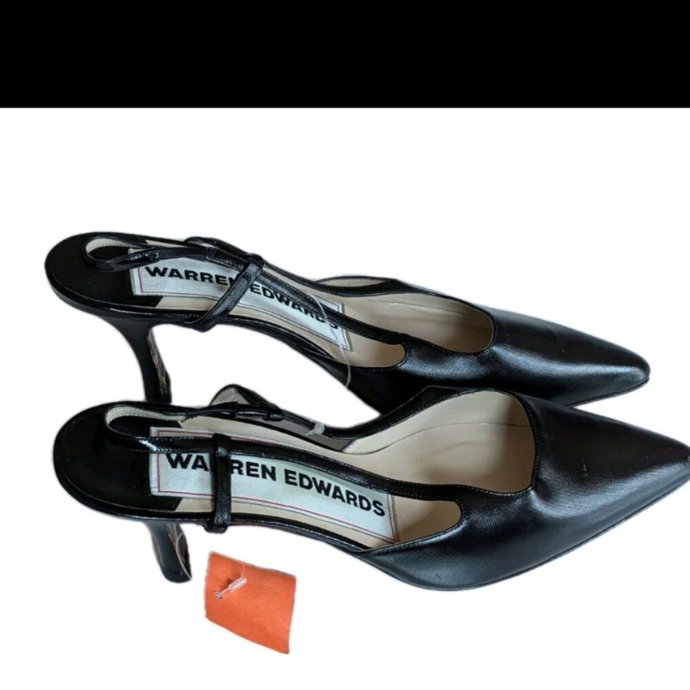 Striking Warren Edwards  Handmade In Italy Vintage Slingback Women's Shoes NWT